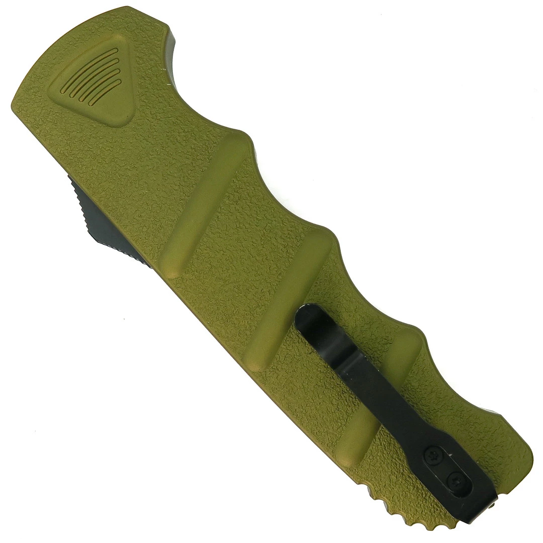 Boker Plus Exclusive OD Green Kalashnikov OTF Auto Knife, Black Dagger Blade - Image 2
