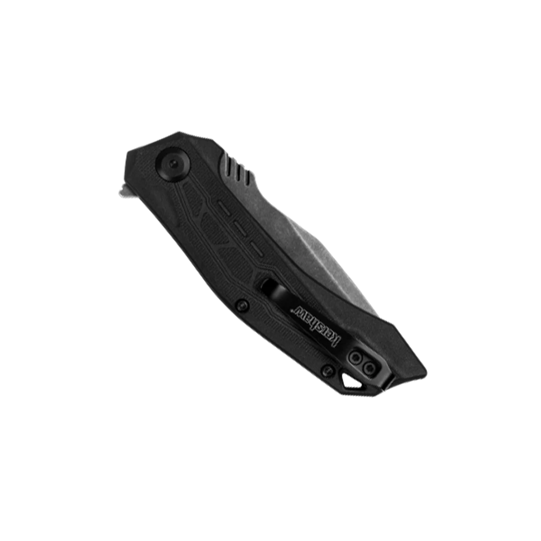 Kershaw Flatbed Black GFN Spring Assisted Knife, BlackWash Tanto Blade - Image 2
