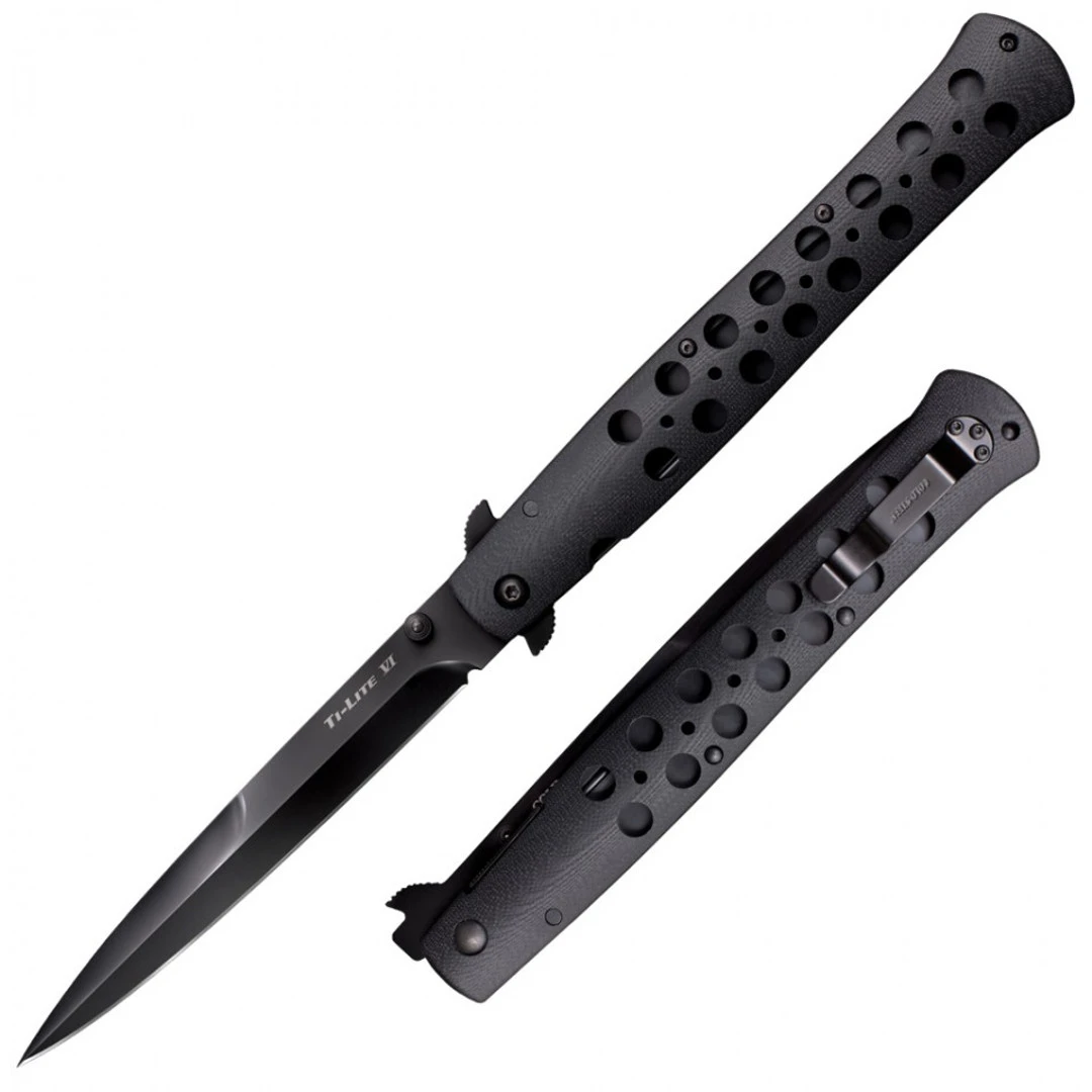 Cold Steel Ti-Lite 6" G-10 Folder Knife, CPM-S35VN Black Blade - Image 2