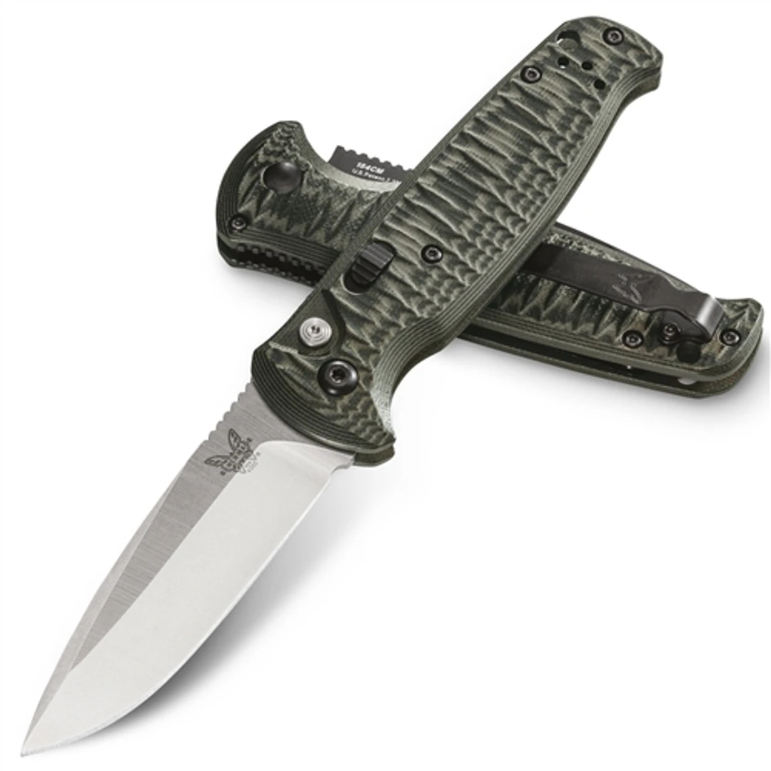 Benchmade 4300-1 Green/Black CLA Auto Knife, 154CM Satin Blade - Image 2