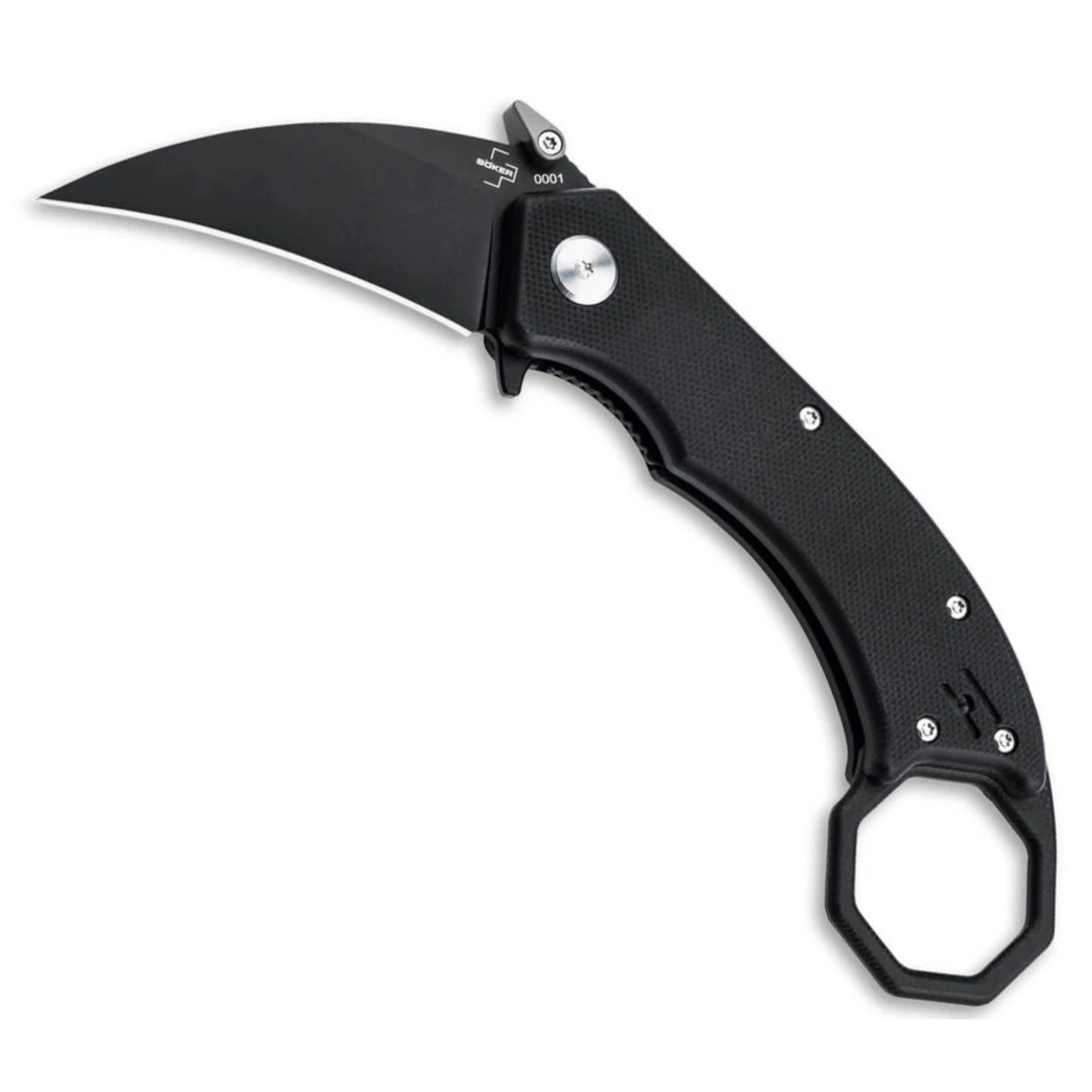 Boker Plus HEL Karambit Flipper Knife, Black Blade
