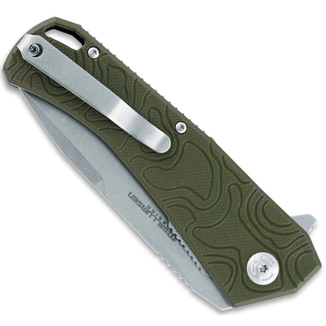 BlackFox Knives BF-746OD Willumsen Echo Flipper Knife, Stonewash Blade - Image 2