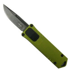 Boker Plus Exclusive OD Green USB OTF Auto Knife, Black Stonewash D2 Blade