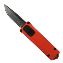 Boker Plus Burnt Orange USB OTF Auto Knife, Black Stonewash D2 Blade