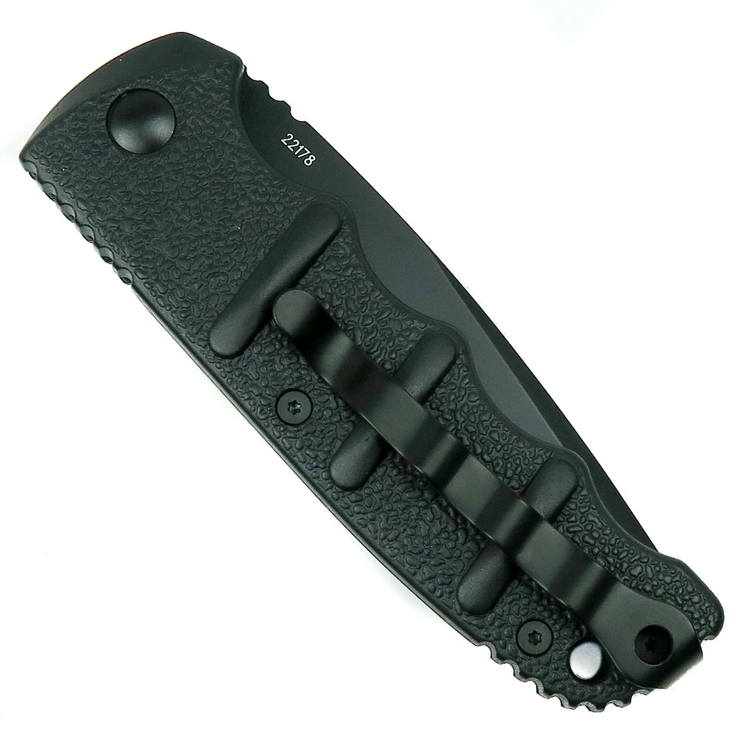 Boker Kalashnikov Tanto Auto Knife, AUS-8 Black Combo Blade - Image 2