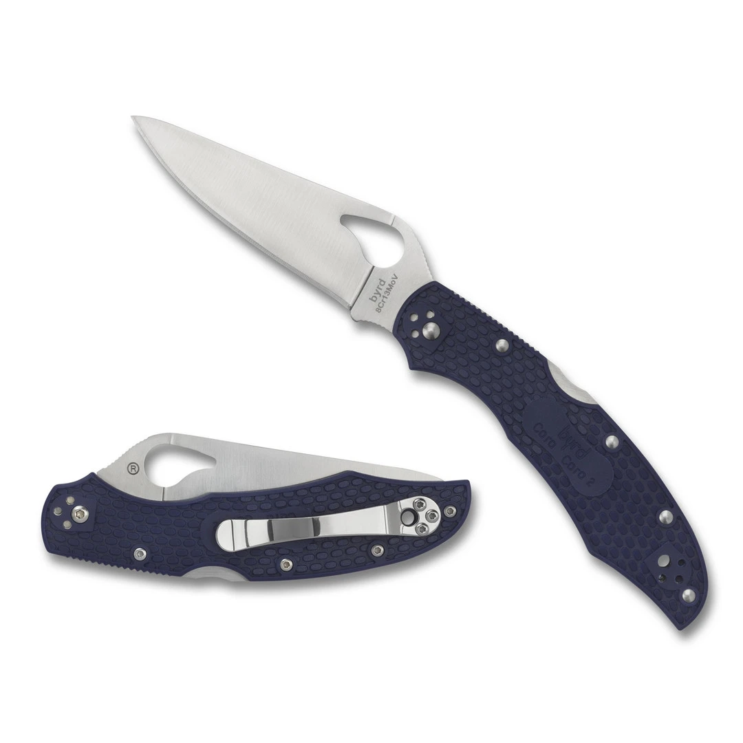 Byrd Blue Cara Cara 2 Folder Knife, Satin Blade - Image 2