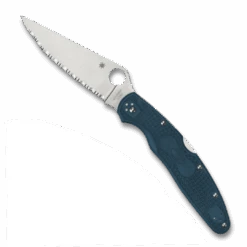 Spyderco Police 4 Lightweight Folder Knife, K390 Serrated Satin Blade