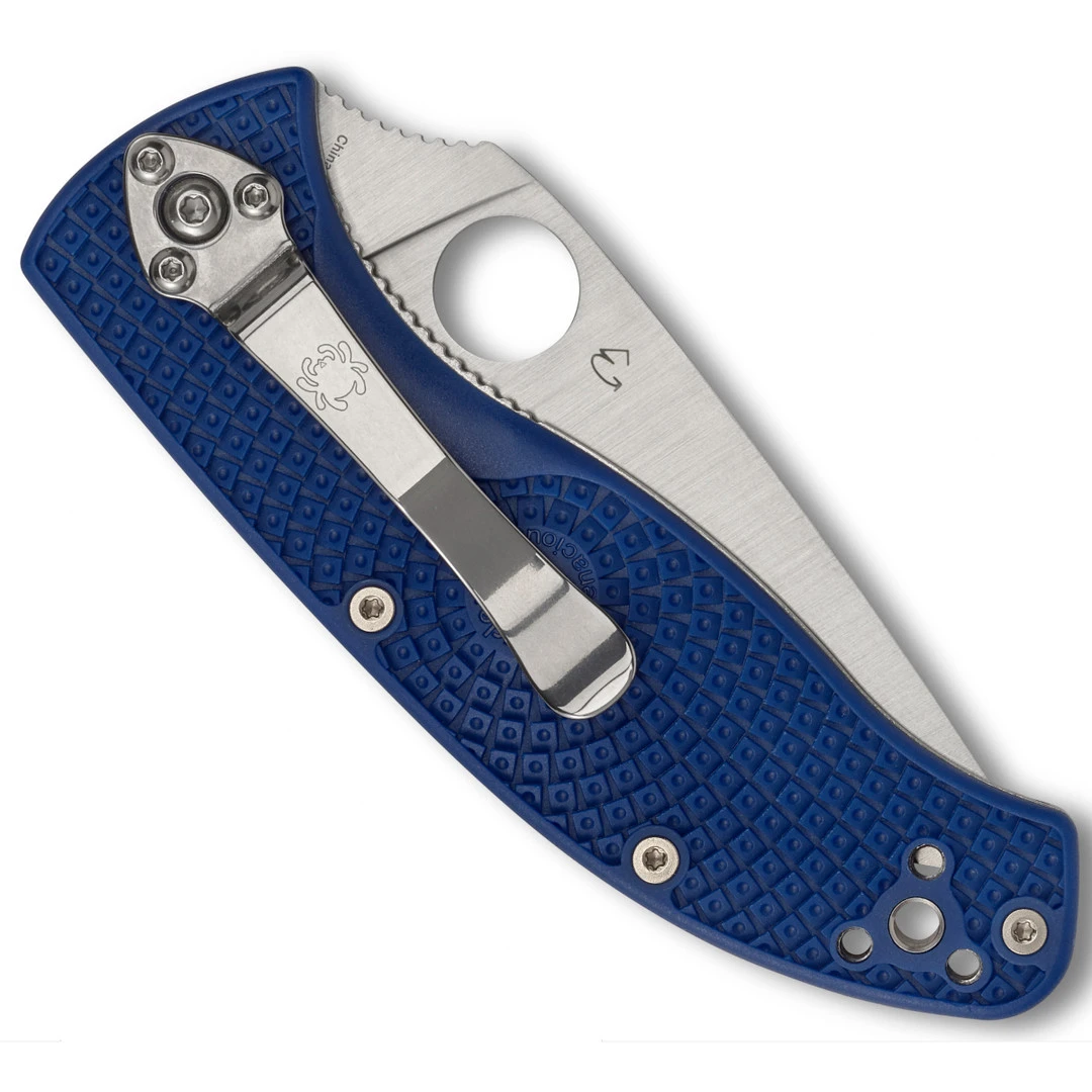 Spyderco Blue Tenacious Lightweight Folder Knife, Satin S35VN Blade - Image 2