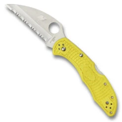 Spyderco Yellow Salt 2 Wharncliffe Folder Knife, SpyderEdge Satin Blade