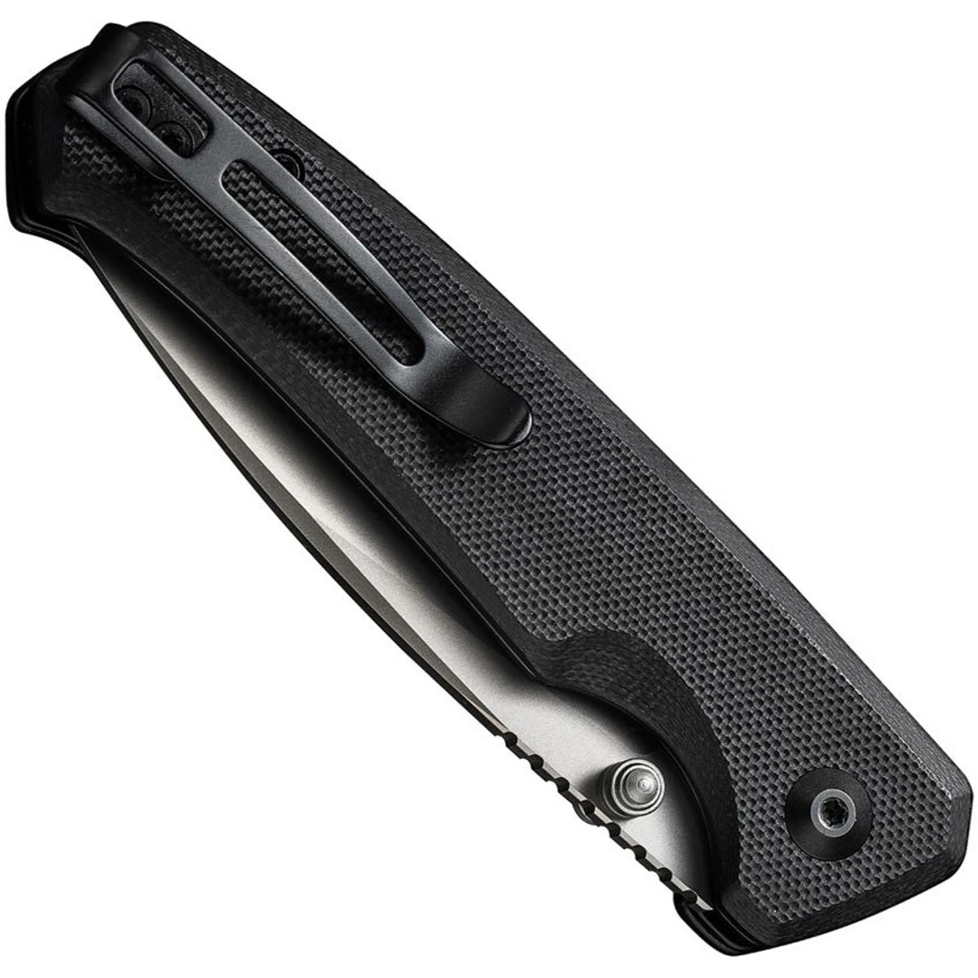 CIVIVI Black G-10 Altus Button Lock Folding Knife, Drop Point Blade - Image 2