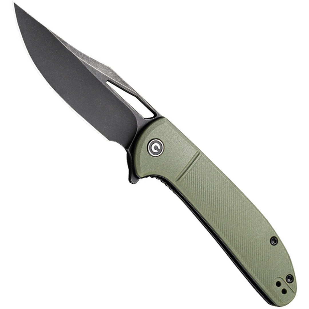CIVIVI OD Green Ortis Flipper Knife , Black Stonewash Blade