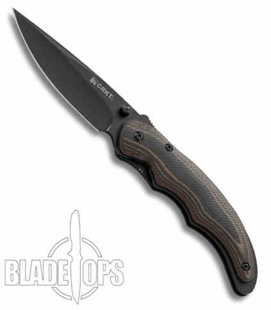 CRKT Endorser Assist Knife, Black Drop Point Plain Blade - Image 2