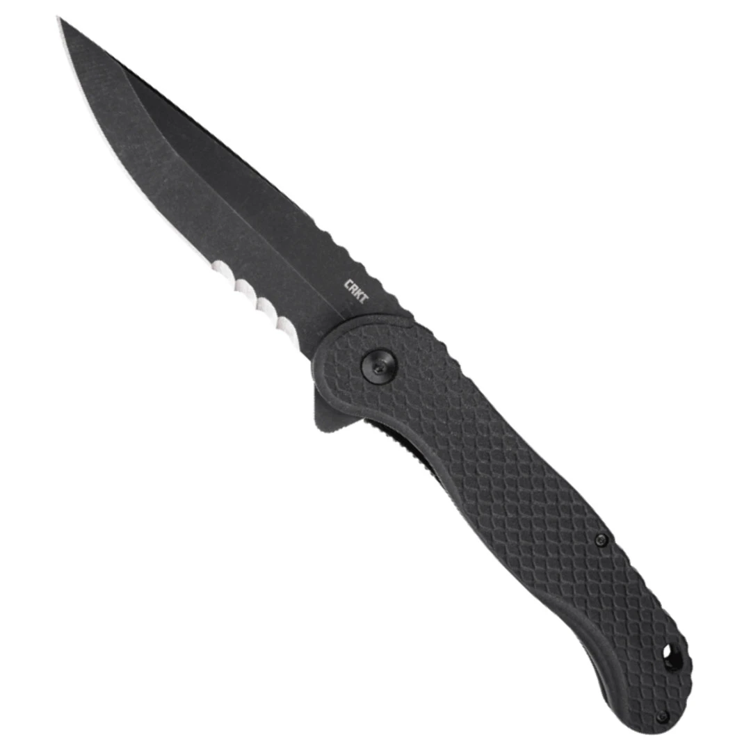 CRKT Taco Viper Assisted Flipper Knife, Black Veff Blade