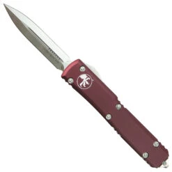 Microtech 122-4MR Merlot Contoured Ultratech D/E OTF Auto Knife, Satin Blade