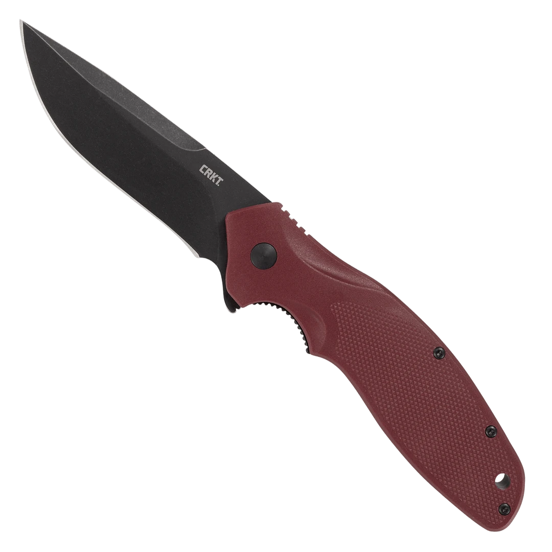 CRKT Shenanigan Maroon Spring Assist Knife