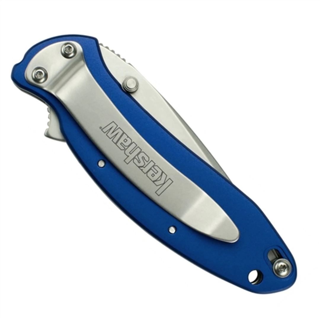 Kershaw Navy Blue Scallion Assist Knife, Plain Blade, 1620NB - Image 2