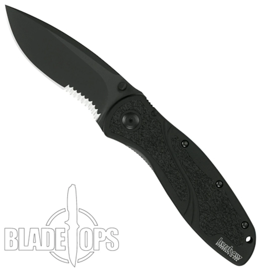 Kershaw Blur Spring Assist Knife, Black Combo Edge Blade, KS1670BLKST - Image 3