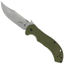 Kershaw 6030 OD Green Emerson CQC-10K Folder Knife, Stonewash Blade