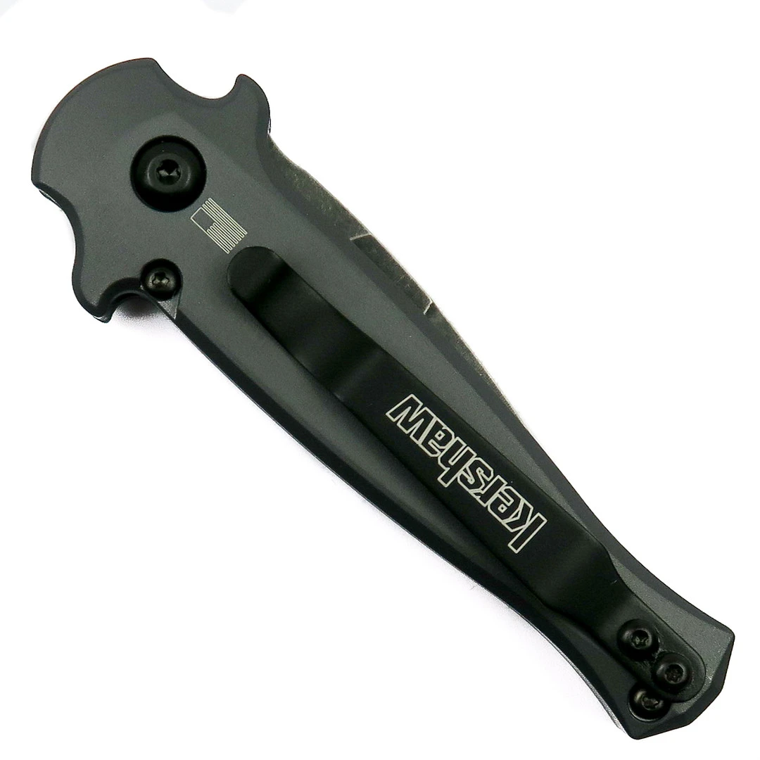 Kershaw Grey Launch 12CA Auto Knife, 1.93" BlackWash Blade - Image 2