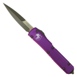 Microtech Violet Ultratech OTF Auto Knife, Bronze Bayonet Blade