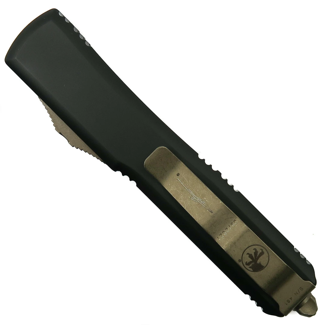 Microtech Signature Series Molon Labe Ultratech OTF Knife, Bronze Apocalyptic Dagger - Image 2