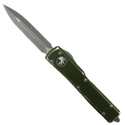 Microtech Distressed OD Green UTX-70 OTF Auto Knife, Apocalyptic Blade