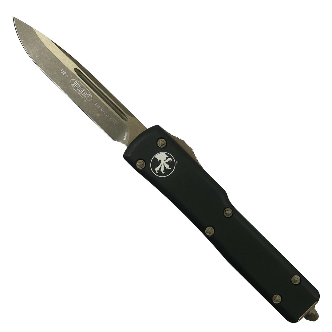 Microtech UTX-70 OTF Auto Knife, Bronzed Apocalyptic Blade