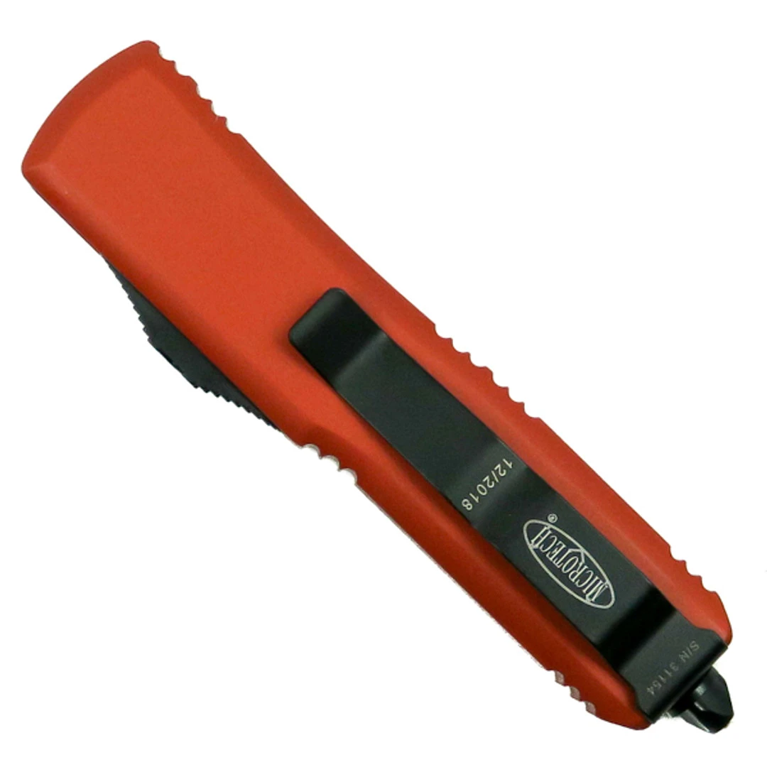 Microtech Orange UTX-85 Dagger OTF Auto Knife, Black Blade - Image 2