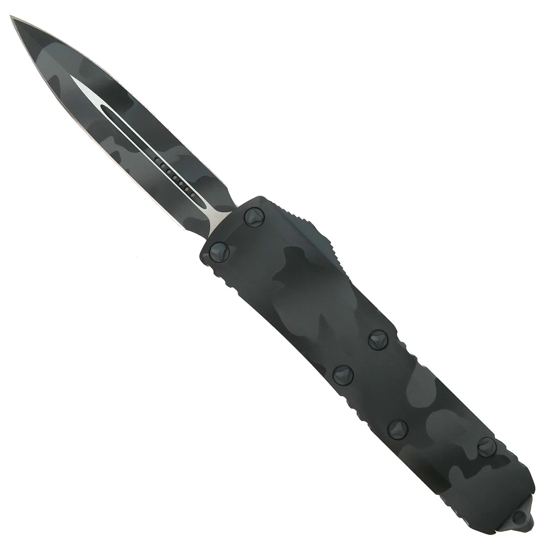 Microtech Signature Series Urban Camo UTX-85 OTF Auto Knife, Dagger Blade