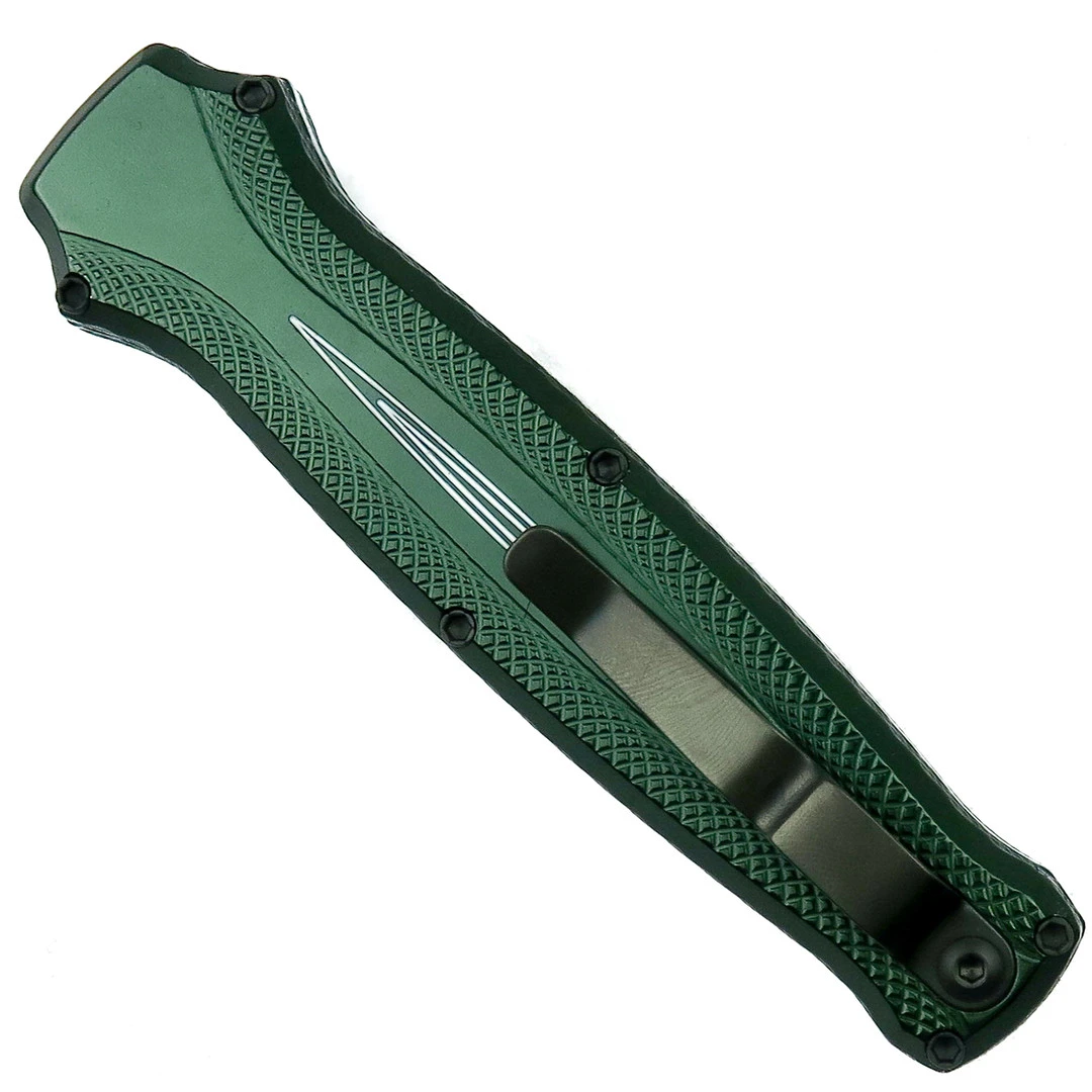 Piranha P-20GT Green Rated-XDE OTF Auto Knife, 154CM Black Blade - Image 2