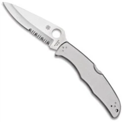Spyderco Stainless Endura 4 Folder Knife, VG-10 Satin Combo Blade