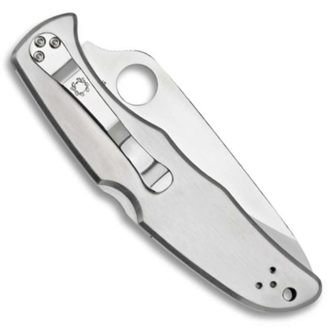 Spyderco Stainless Endura 4 Folder Knife, VG-10 Satin Combo Blade - Image 2