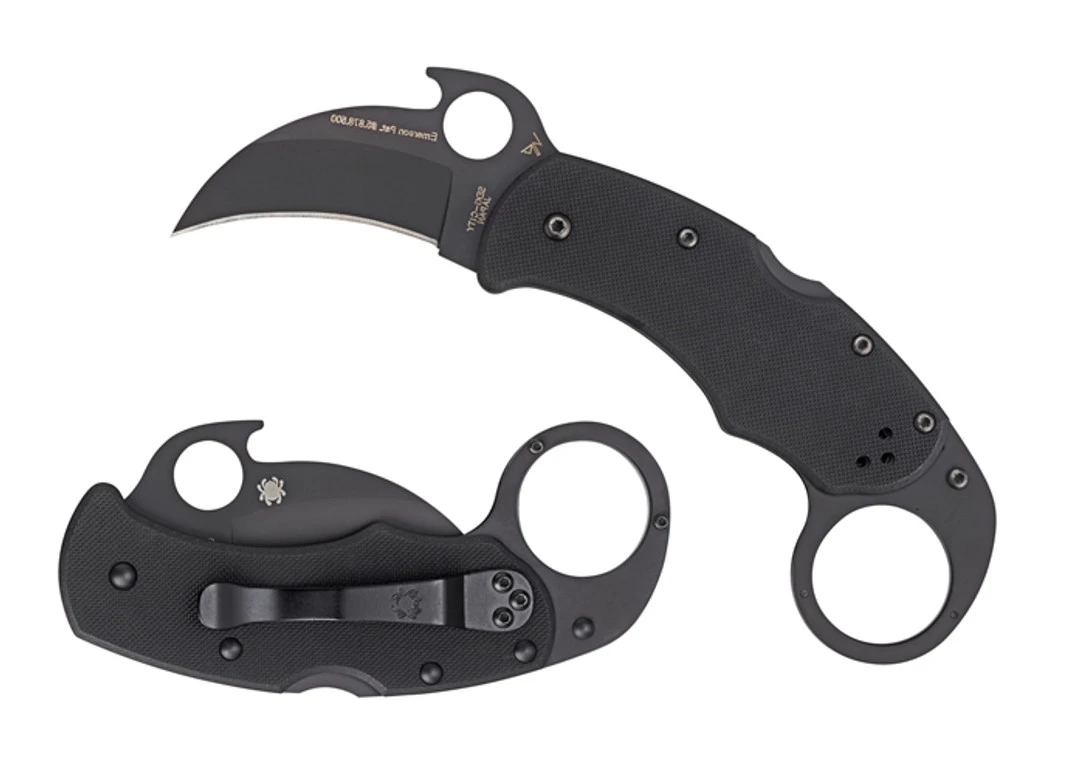 Spyderco C170GBBKP Emerson Opener Karahawk Folder Knife, VG-10 Black Blade - Image 2