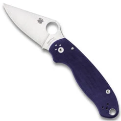Spyderco C223GPDBL Dark Blue Para 3 Folder Knife, CPM-S110V Satin Blade