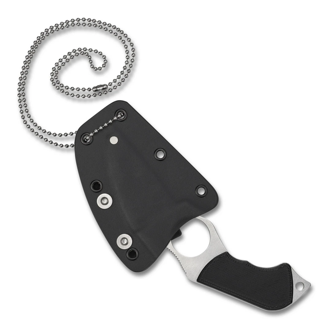 Spyderco Small Swick Fixed Blade Neck Knife, LC200N Wharncliffe Blade - Image 2