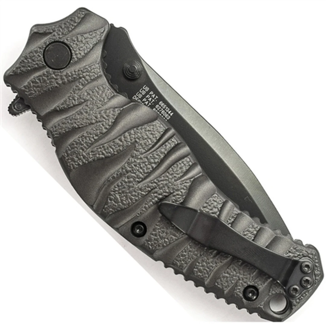 Smith & Wesson Black Ops Spring Assist Knife, Black Combo Blade, SWBLOP4BS - Image 2