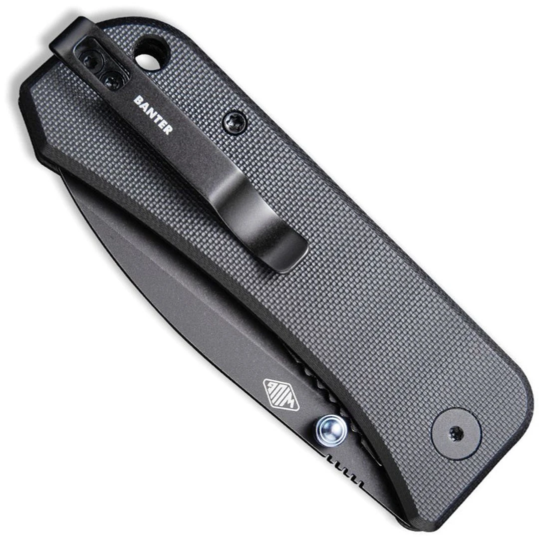 WE Knife Co Banter Liner Lock Knife, Black Stonewash Spear Blade - Image 2