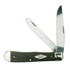 Case Black/Green/Natural Smooth Canvas Micarta Trapper Knife