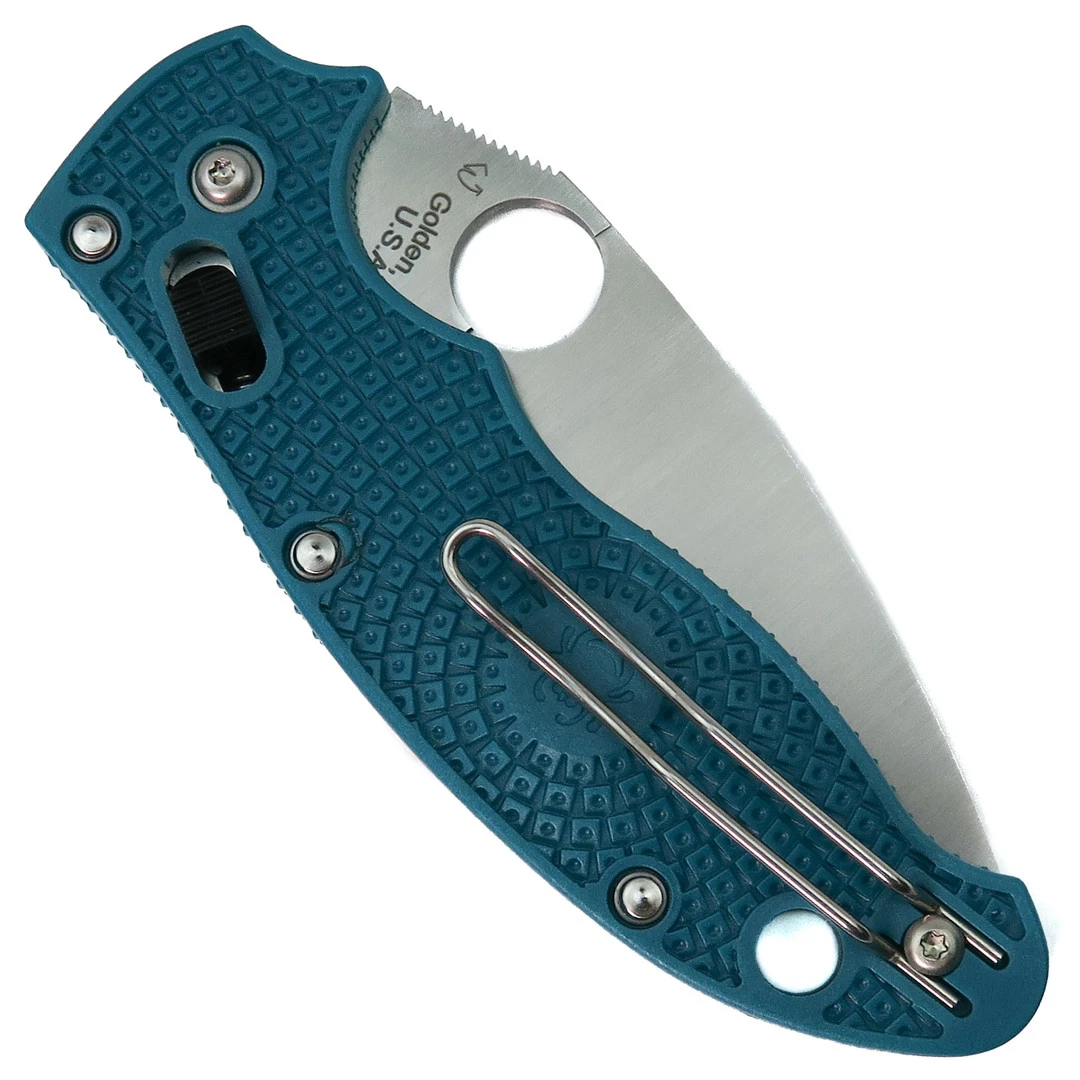 Spyderco Cobalt Blue Manix 2 Lightweight Folder Knife, CPM-SPY27 Blade - Image 2