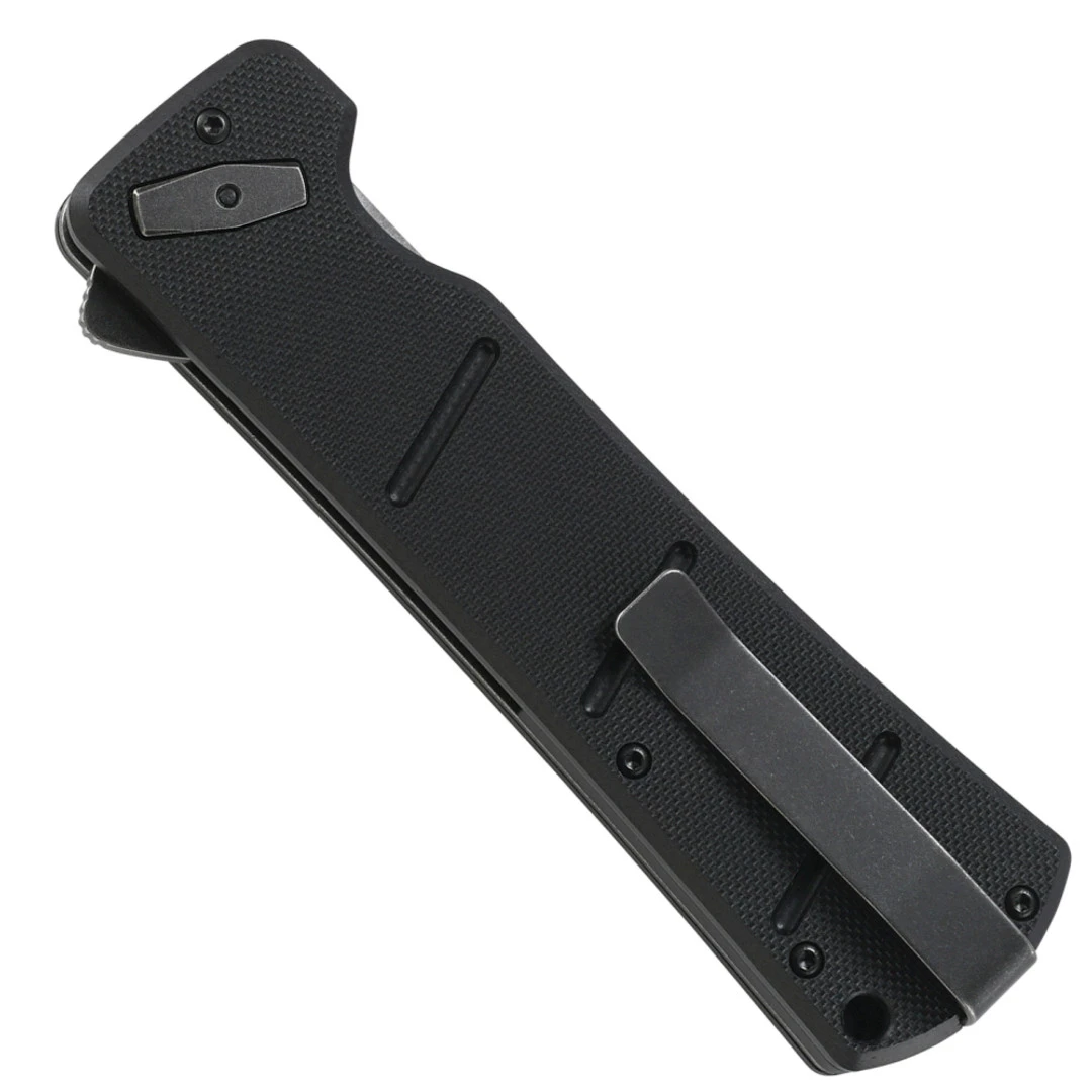 CRKT Inazuma No Ken Assisted Deadbolt Flipper Knife, Black Stonewash D2 Blade - Image 2